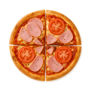 Pizza Individual Jamón y tomate