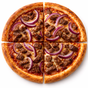 Pizza Individual Carne y cebolla morada