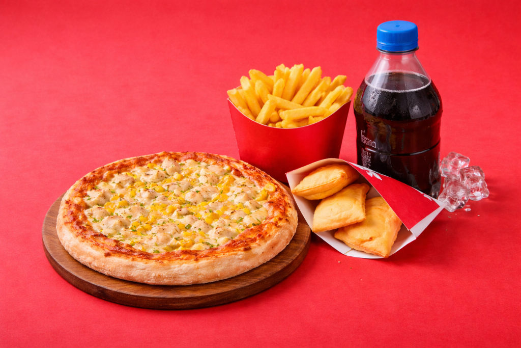 Combo Express · Pizza personal + empanaditas + bebida