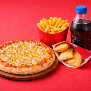 Combo Express · Pizza personal + empanaditas + bebida