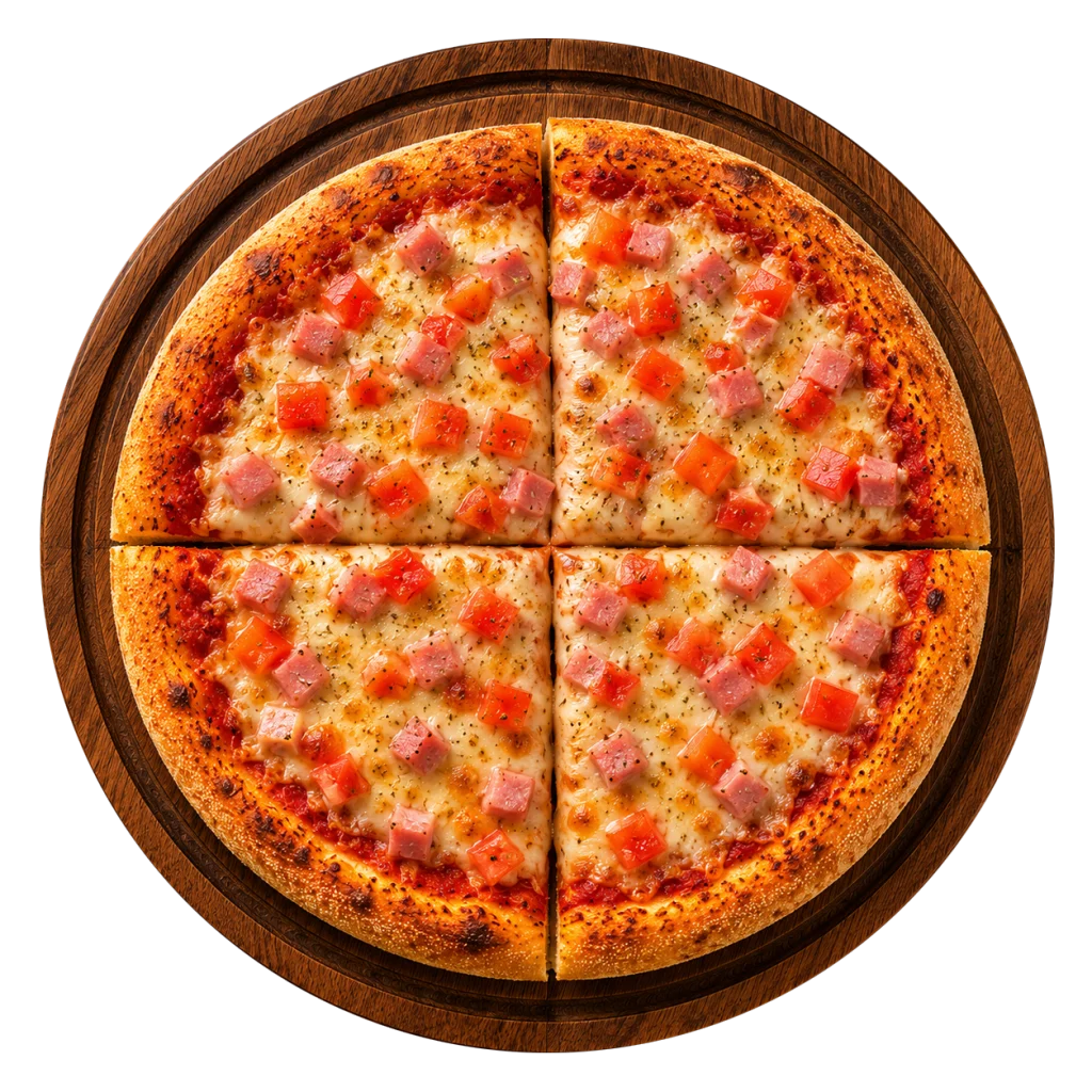Pizza Individual Jamón y tomate