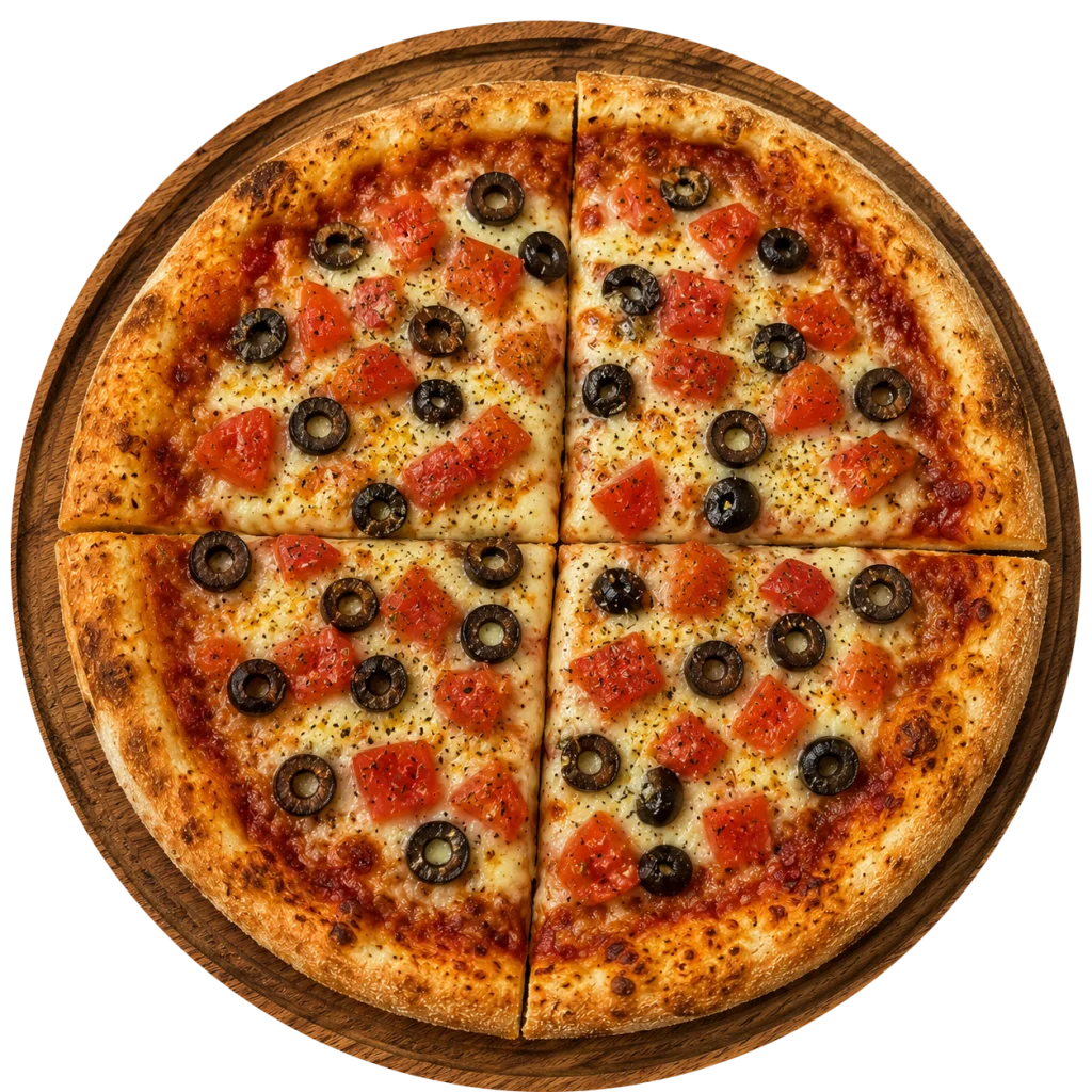 Pizza individual Aceituna y Tomate