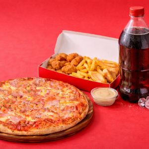 Combo Golden · Pizza mediana + nuggets + bebida