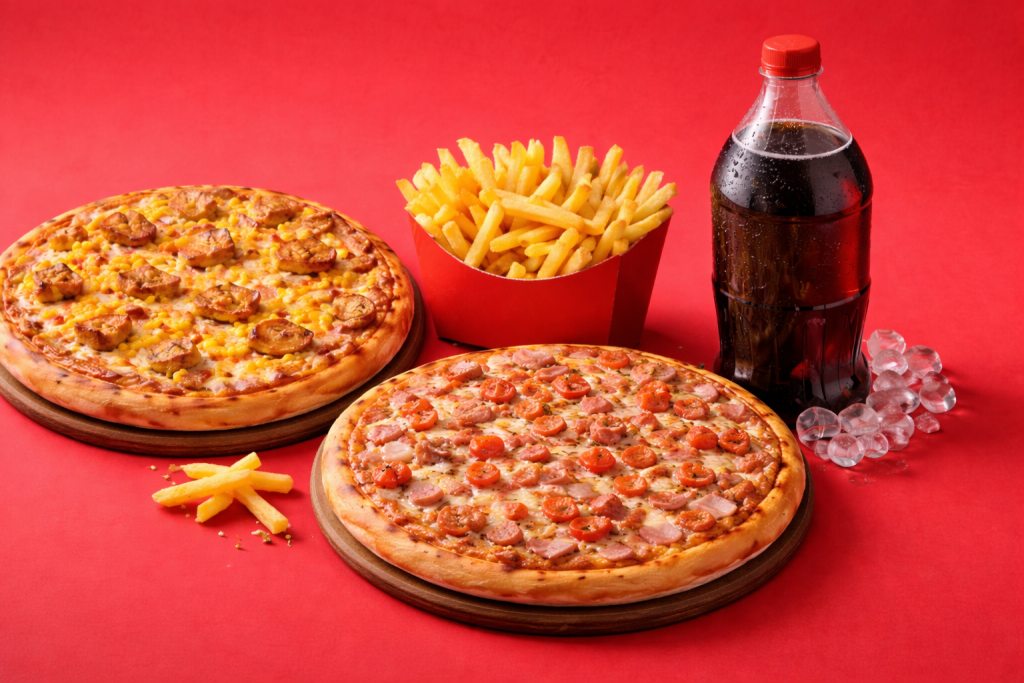 Combo Family XL · 2 pizzas familiares + papas + bebida